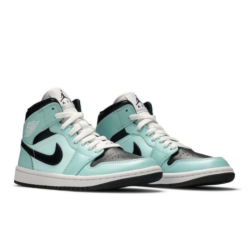 Air Jordan 1 Mid Sininen Musta Valkoinen Naisten Kengät