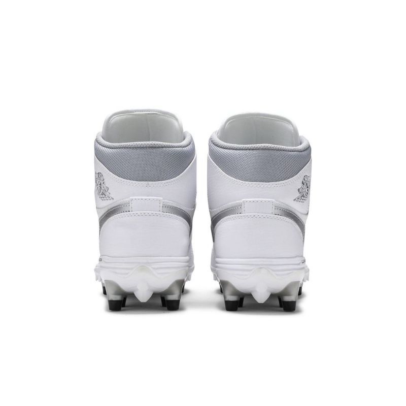 Air Jordan 1 Mid Td Cleat Valkoinen Hopea Miesten Kengät
