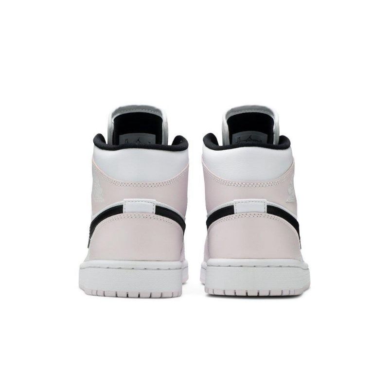 Air Jordan 1 Mid Vaaleanpunainen Valkoinen Musta Naisten Kengät