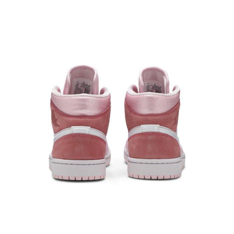 Air Jordan 1 Mid Vaaleanpunainen Valkoinen Naisten Kengät