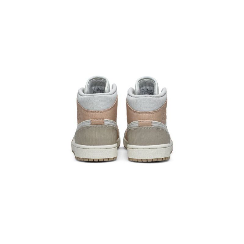 Air Jordan 1 Mid Valkoinen Harmaa Miesten Kengät
