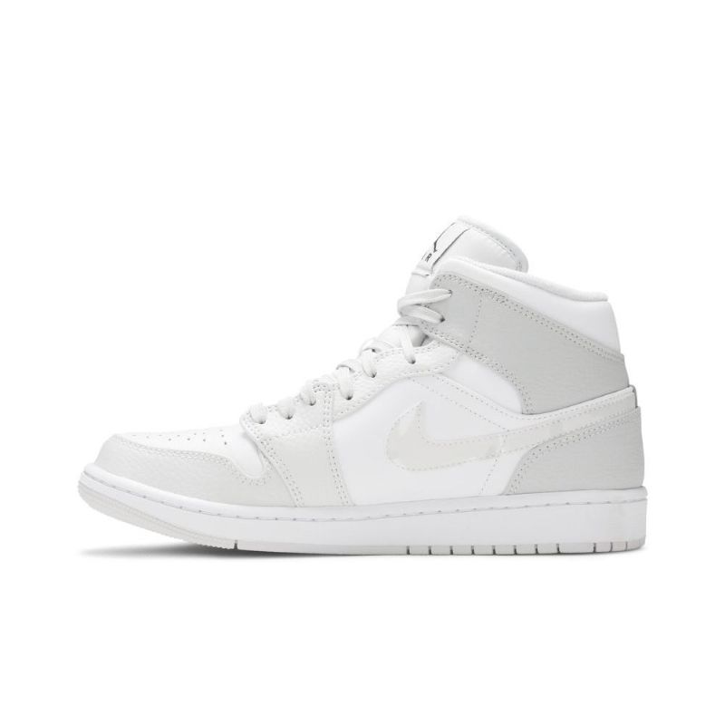 Air Jordan 1 Mid Valkoinen Harmaa Miesten Kengät