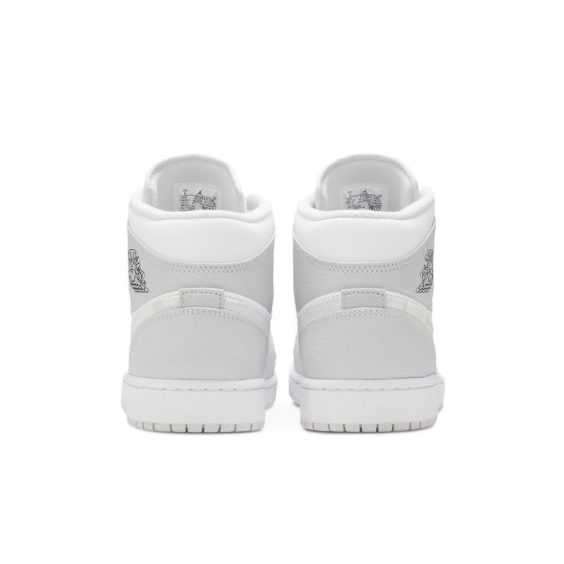 Air Jordan 1 Mid Valkoinen Harmaa Miesten Kengät