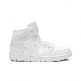 Air Jordan 1 Mid Valkoinen Harmaa Naisten Kengät