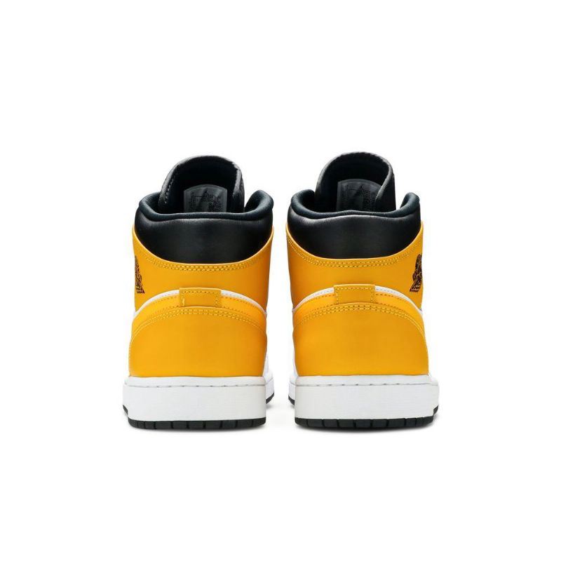 Air Jordan 1 Mid Valkoinen Kulta Mustat Miesten Kengät