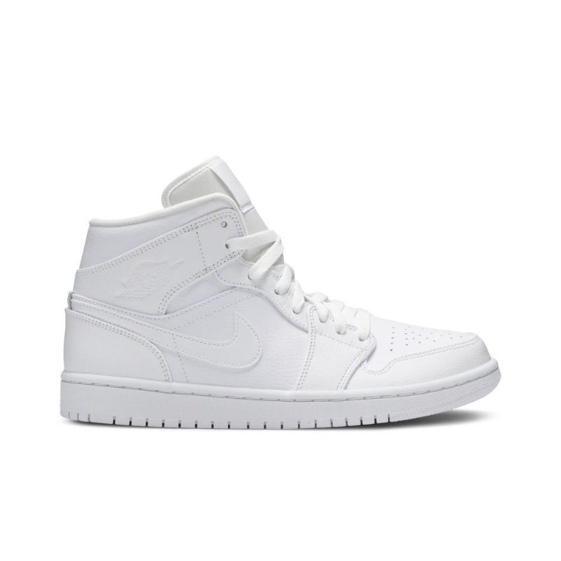 Air Jordan 1 Mid Valkoinen Miesten Kengät