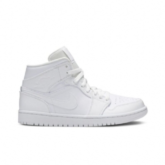 Air Jordan 1 Mid Valkoinen Miesten Kengät