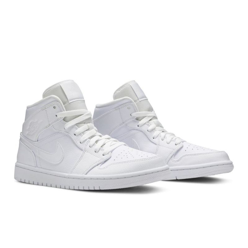 Air Jordan 1 Mid Valkoinen Miesten Kengät