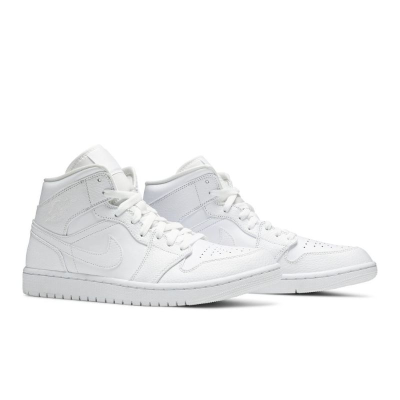 Air Jordan 1 Mid Valkoinen Miesten Kengät