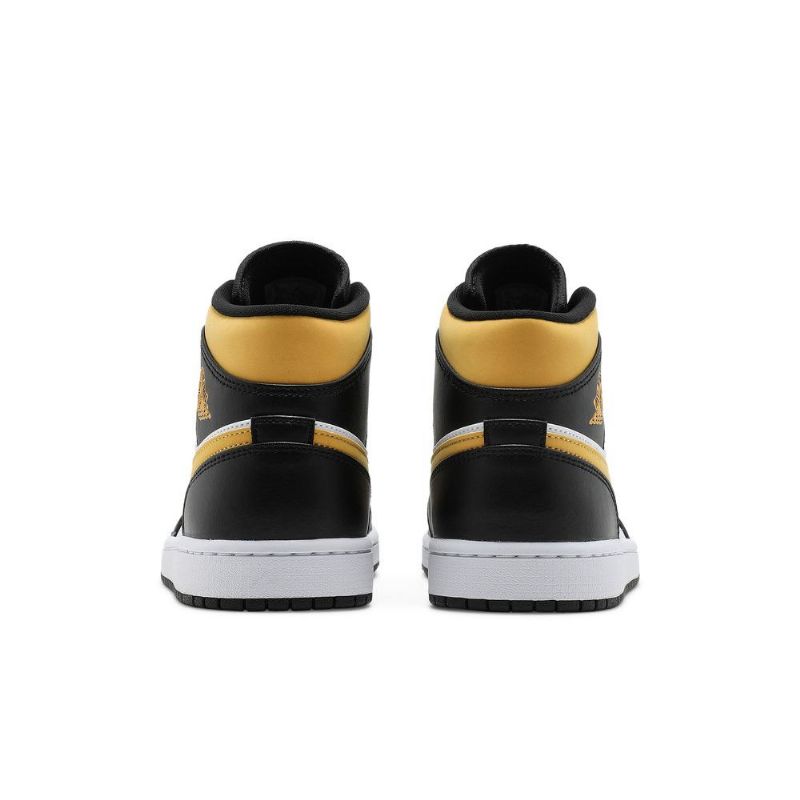 Air Jordan 1 Mid Valkoinen Musta Kulta Miesten Kengät