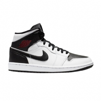 Air Jordan 1 Mid Valkoinen Mustat Naisten Kengät