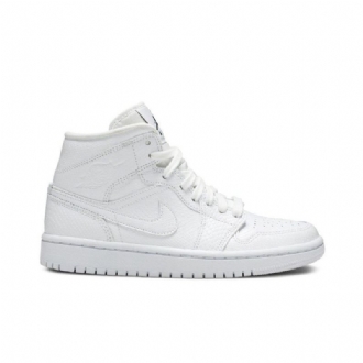 Air Jordan 1 Mid Valkoinen Naisten Kengät