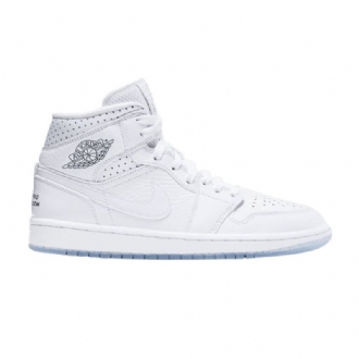 Air Jordan 1 Mid Valkoinen Naisten Kengät