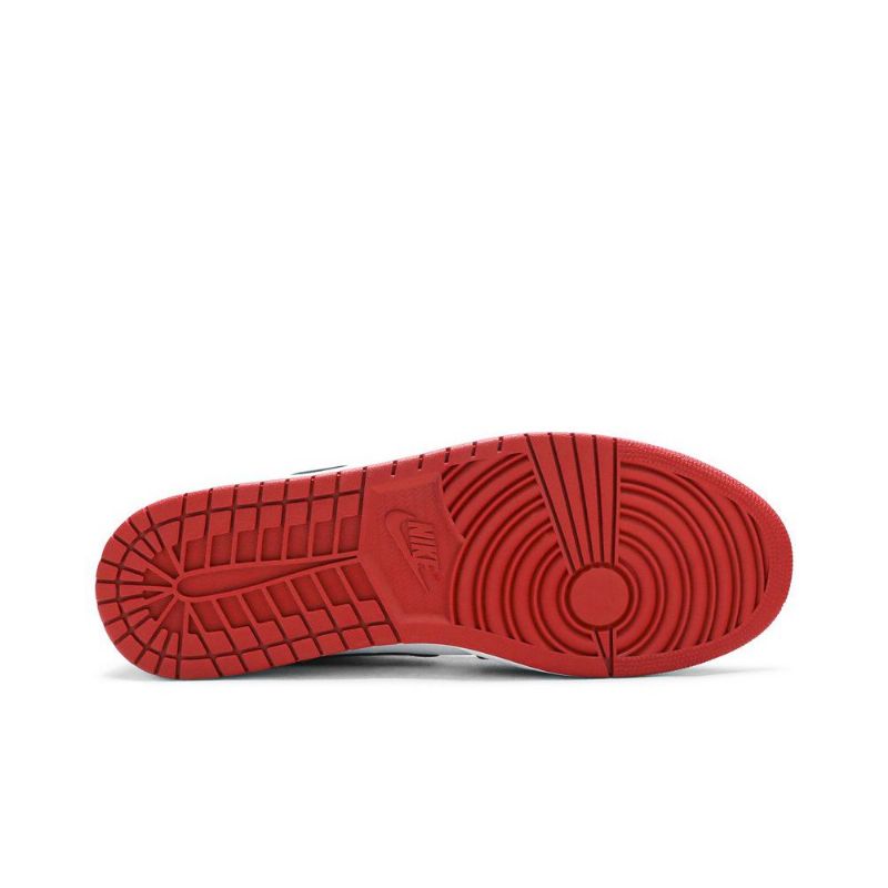 Air Jordan 1 Mid Valkoinen Punainen Musta Miesten Kengät