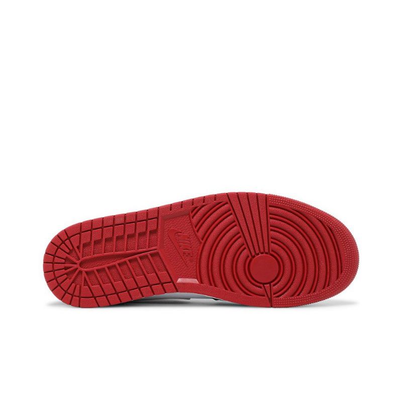 Air Jordan 1 Mid Valkoinen Punainen Musta Miesten Kengät
