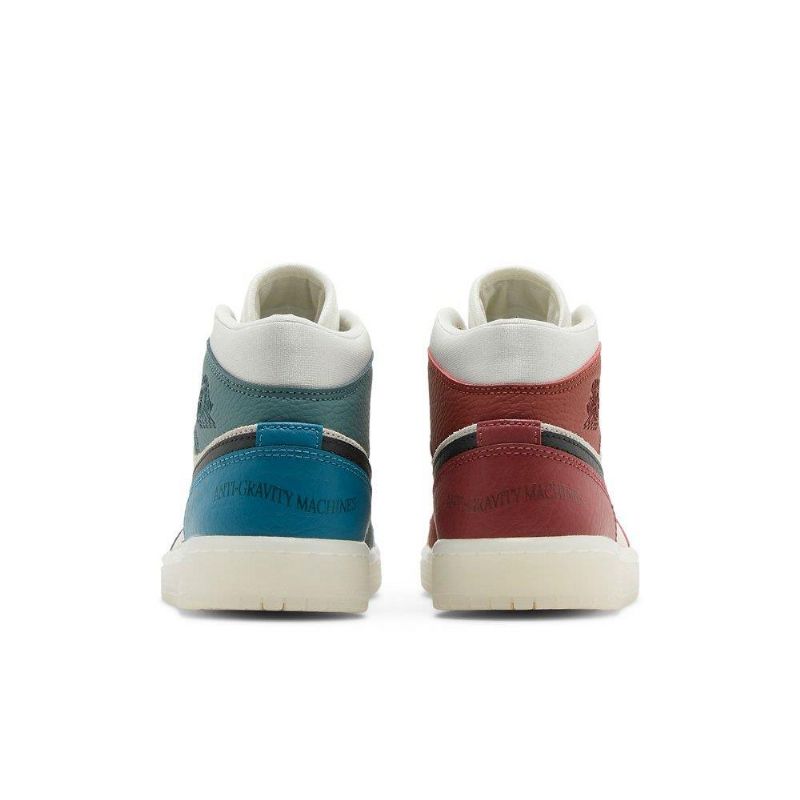 Air Jordan 1 Mid Valkoinen Punainen Vihreä Naisten Kengät