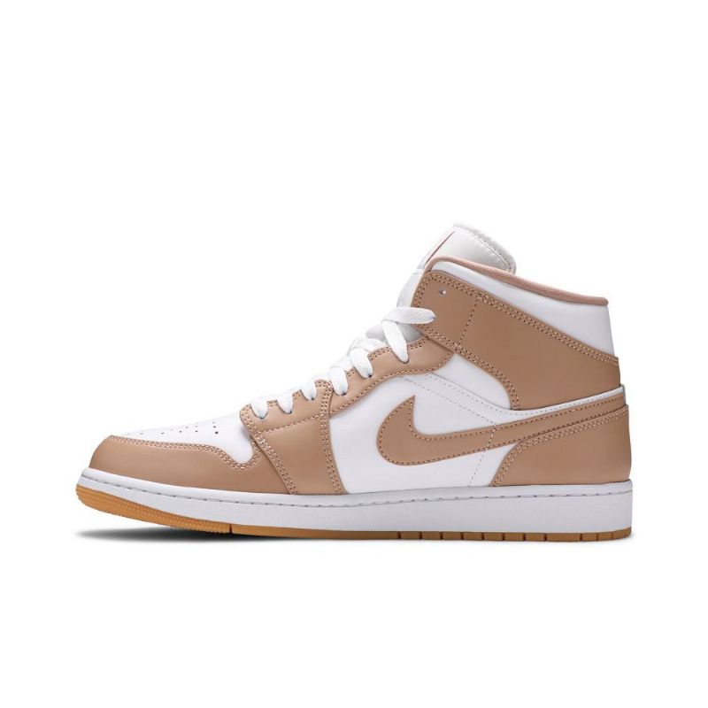 Air Jordan 1 Mid Valkoinen Ruskeat Miesten Kengät