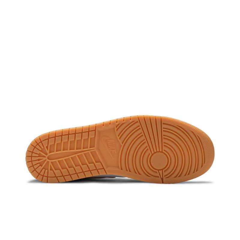 Air Jordan 1 Mid Valkoinen Ruskeat Miesten Kengät