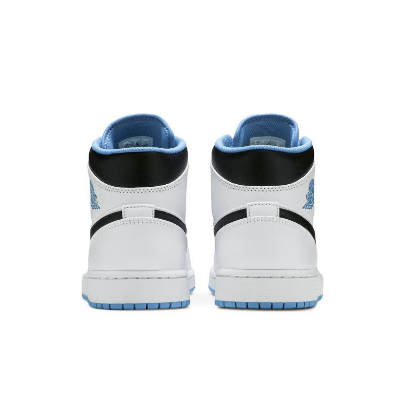 Air Jordan 1 Mid Valkoinen Sininen Musta Miesten Kengät