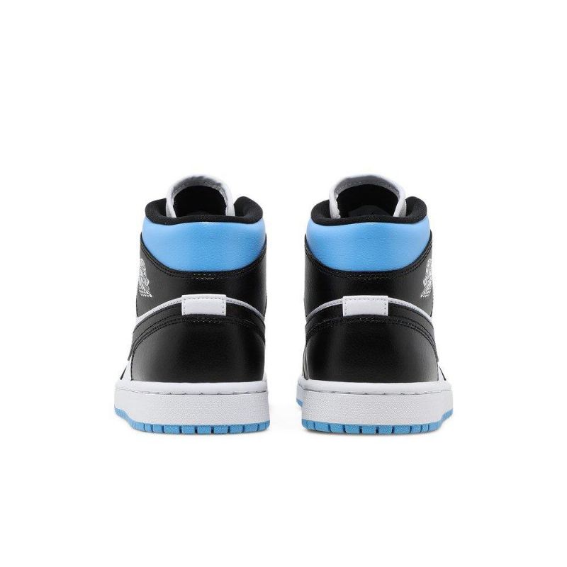 Air Jordan 1 Mid Valkoinen Sininen Musta Naisten Kengät