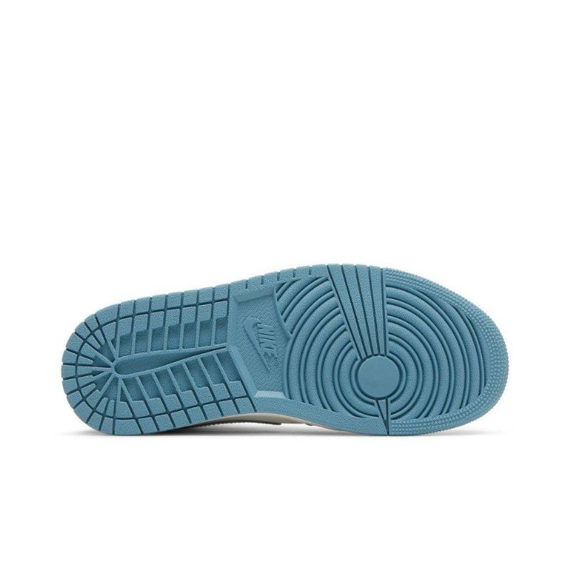 Air Jordan 1 Mid Valkoinen Sininen Naisten Kengät
