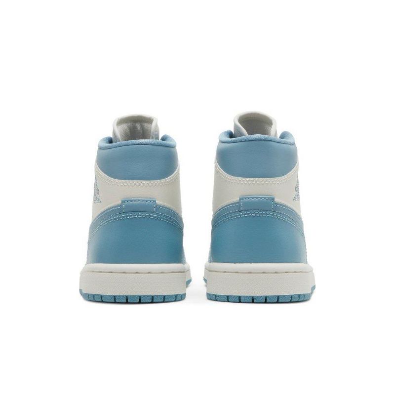 Air Jordan 1 Mid Valkoinen Sininen Naisten Kengät
