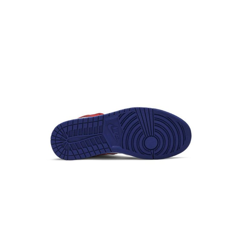 Air Jordan 1 Mid Valkoinen Sininen Punainen Musta Miesten Kengät