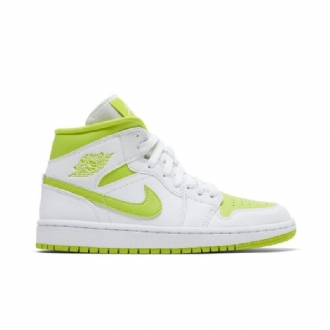 Air Jordan 1 Mid Valkoinen Vihreä Naisten Kengät