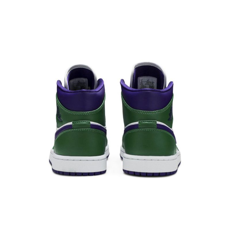 Air Jordan 1 Mid Vihreä Valkoinen Violetti Miesten Kengät