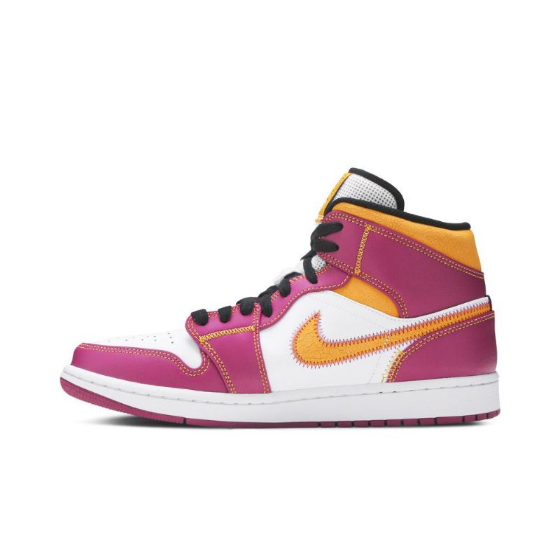 Air Jordan 1 Mid Violetti Valkoinen Kulta Miesten Kengät