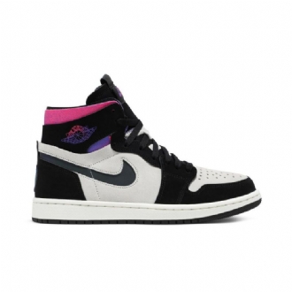 Air Jordan 1 Paris Saint-germain High Zoom Comfort Valkoinen Musta Purppura Vaaleanpunainenki Miesten Kengät