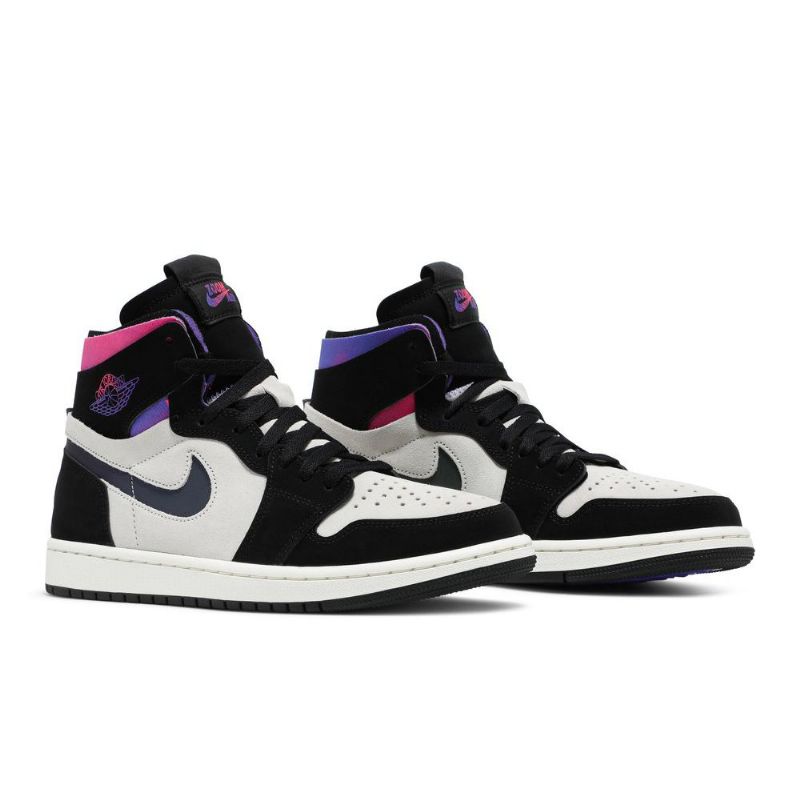 Air Jordan 1 Paris Saint-germain High Zoom Comfort Valkoinen Musta Purppura Vaaleanpunainenki Miesten Kengät