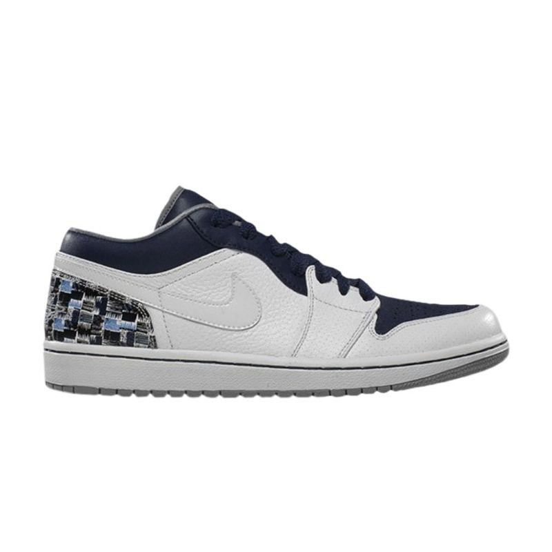 Air Jordan 1 Phat Low Valkoinen Harmaa Laivastonsininen Miesten Kengät