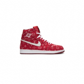 Air Jordan 1 Punainen Nauha Recon Retro Korkea Valkoinen Miesten Kengät