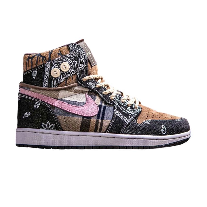 Air Jordan 1 Räätälöidyt Korkeat Mustat Moniväriset Miesten Kengät