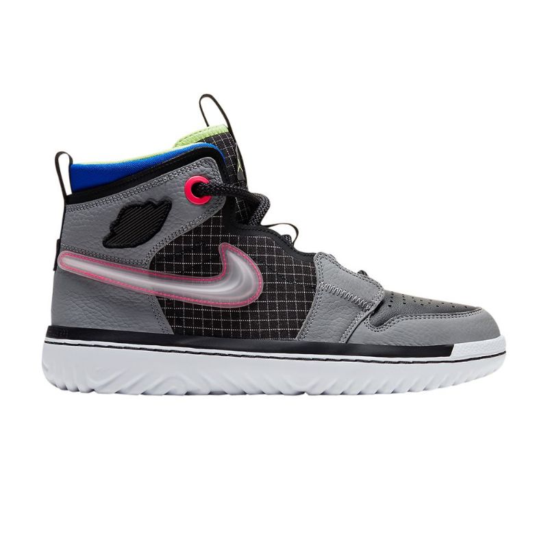 Air Jordan 1 React Harmaa Mustat Vaaleanpunaiset Miesten Kengät