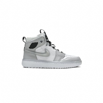 Air Jordan 1 React High Valkoinen Harmaa Mustat Miesten Kengät