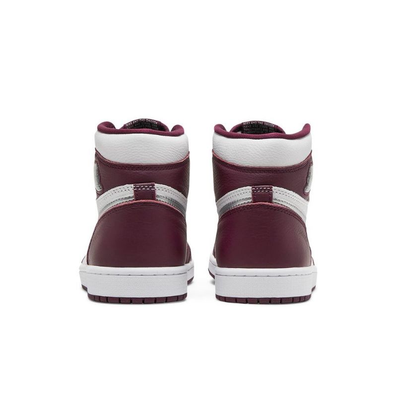 Air Jordan 1 Retro High Og Bordeaux Valkoiset Hopeat Miesten Kengät
