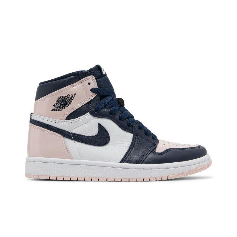Air Jordan 1 Retro High Og Se Vaaleanpunaiset Valkoiset Tummansininen Naisten Kengät