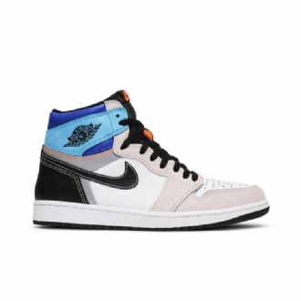 Air Jordan 1 Retro High Og Valkoinen Moniväriset Miesten Kengät