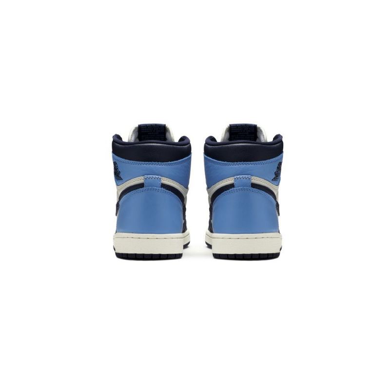 Air Jordan 1 Retro High Og Valkoiset Laivastonsiniset Miesten Kengät