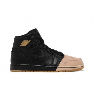 Air Jordan 1 Retro High Premium Mustakultaiset Khaki Naisten Kengät
