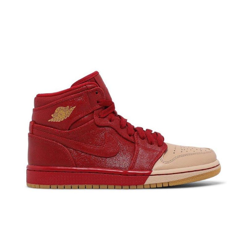 Air Jordan 1 Retro High Premium Punaruskeat Naisten Kengät