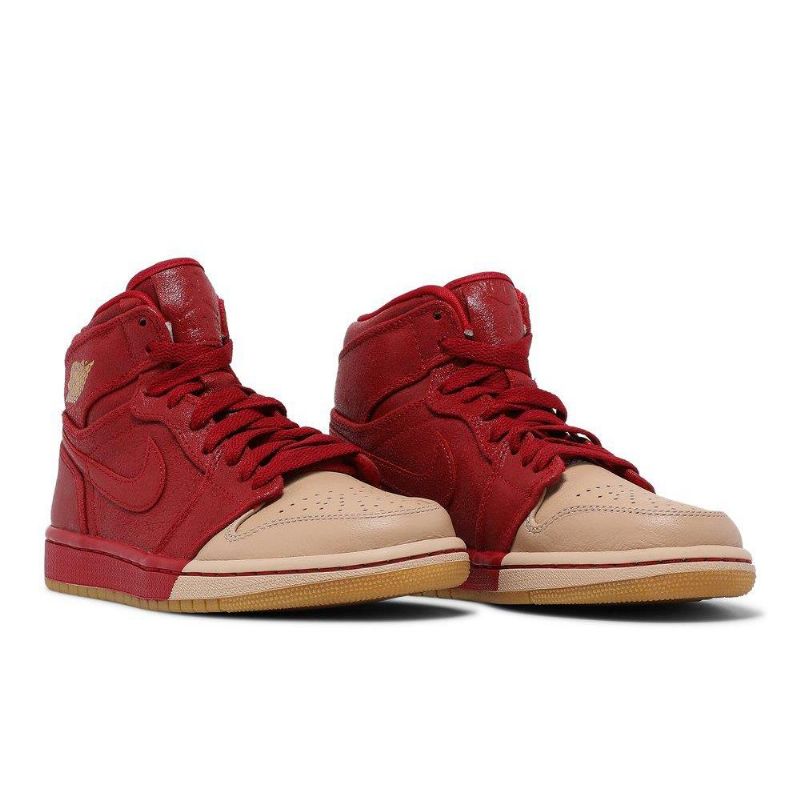 Air Jordan 1 Retro High Premium Punaruskeat Naisten Kengät