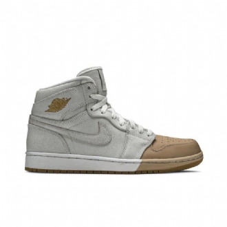 Air Jordan 1 Retro High Premium Valkoinen Kulta -naisten Kengät