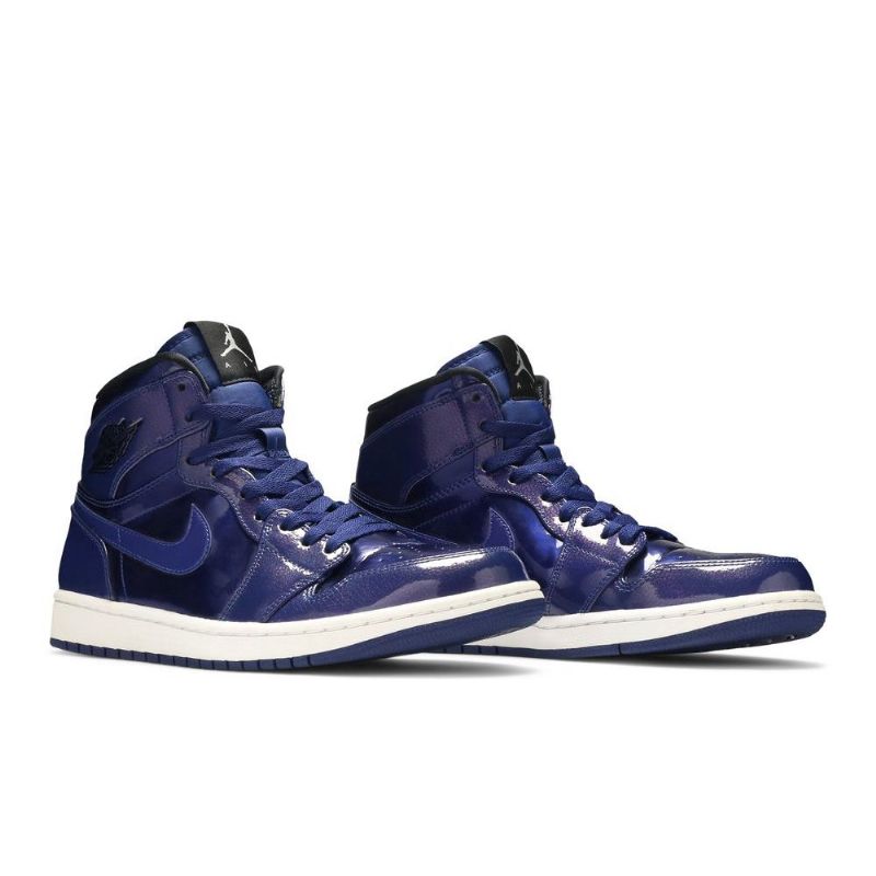Air Jordan 1 Retro High Sininen Musta Valkoinen Miesten Kengät