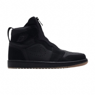 Air Jordan 1 Retro High Zip Mustat Miesten Kengät