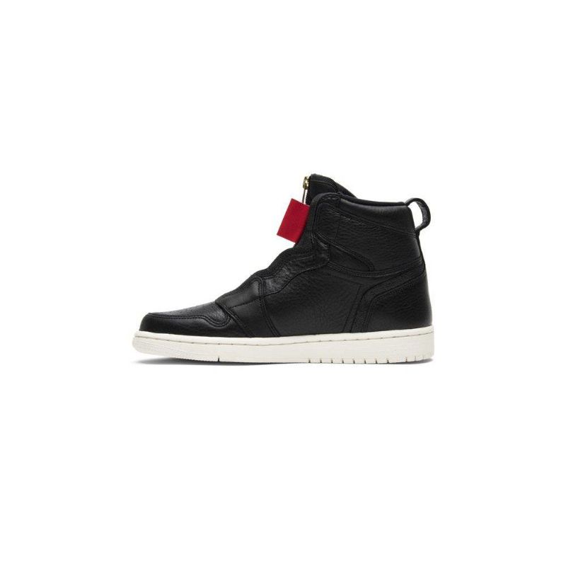Air Jordan 1 Retro High Zip Mustavalkoiset Naisten Kengät