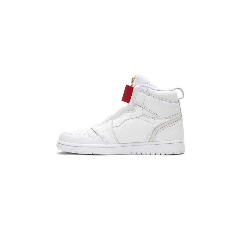 Air Jordan 1 Retro High Zip Valkoiset Punaiset Naisten Kengät