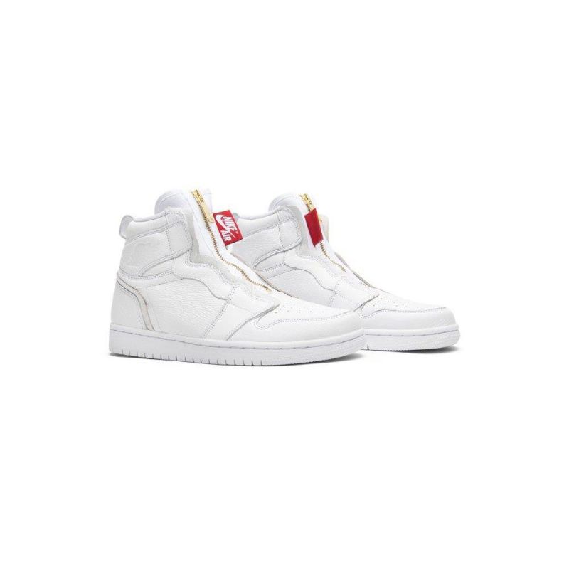 Air Jordan 1 Retro High Zip Valkoiset Punaiset Naisten Kengät